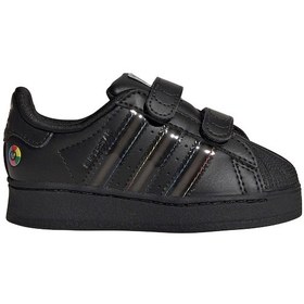 Resim Adidas Superstar Bebek Siyah Işıklı Spor Ayakkabı Jı0512 Siyah 