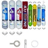 Resim Pemax Water Solutions Kapalı Kasa Su Arıtma STD 8'li Orijinal LG Kuno Mebran Alkali-Mineral-Detox-Tatlandırıcı Set 