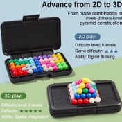 Resim Bilgelik Piramidi Zeka Sihir Boncuk IQ Savaşı Eğitici Oyuncaklar, Yüksek IQ Beyin Yakan Zeka Oyunu 200 Seviye Cadılar Bayramı Yılbaşı Hediyesi 