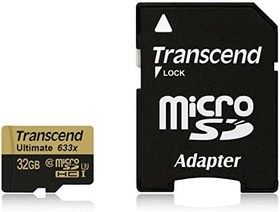 Resim Transcend Ultimate microSDHC UHS-I U3 32 GB Hafıza Kartı MLC SD Adaptörlü (95 Mbps Okuma, 85 Mbp Yazma) 