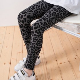 Resim Kızlar için Leopar Desenli Dar Paça Tayt, Tüm Mevsimler için Yumuşak ve Çok Yönlü 