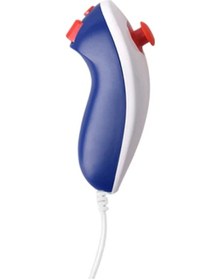 Resim Beyaz Mavi-1 Adet-sol Sağ El Nunchuck Wii İçin El Kavisli Oyun Kolu Denetleyicisi Nintendo Wii Oyun Denetleyicisi Nunchuck Wii Gamepad İçin 