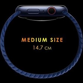 Resim Microsonic Apple Watch SE 2022 40mm Kordon, (Medium Size, 147mm) Knitted Fabric Single Loop (Apple Watch SE 2022 40mm ile Uyumlu Kordon, Akıllı Saat Kayışı) 