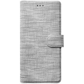 Resim Huawei Mate 20 Lite Kılıf Fabric Book Wallet Gri 