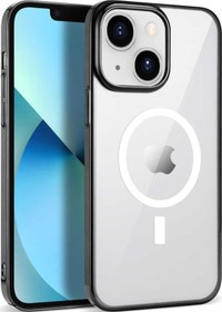 Resim İphone Uyumlu 14 Plus Uyumlu Zore Wireless Şarj Özellikli Pixel Magsafe Uyumlu Kılıf-siyah Siyah 