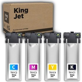 Resim Kingjet Epson Uyumlu Wf-c5290 Yüksek Kapasiteli 4 Renk Takım Çipli Uyumlu, Kartuş T9451xl 