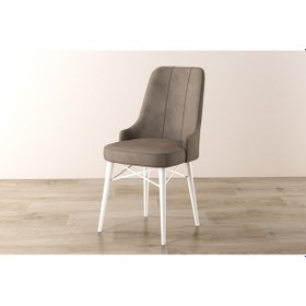 Resim Jusie Beyaz Mermer 80x132 Açılabilir Sunta Masa Yemek Odası Takımı,mutfak Takımı 4 Sandalye,1 Bench Cappuccino 
