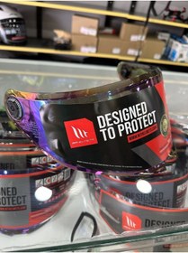 Resim MT Helmets V28 Thunder 4 SV uyumlu İRİDYUM BUKALEMUN VİZÖR KASK CAMI 