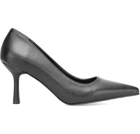 Resim Ayakkabı Fuarı Elit 25kmst1184c Kadın Klasik Topuklu Ayakkabı Siyah Siyah 