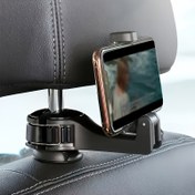 Resim 1 adet Evrensel Ayarlanabilir Araba Koltuk Başlığı Telefon Tutucu - ABS Malzeme, Su Geçirmez, Güvenli Araç Baş Kavrama ile Gizli saç tokası, Yolculuklar ve İş Gideri için 