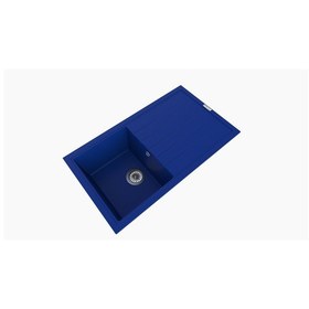 Resim Polex Cristalüx Granit Evye P-03 Mavi Tezgah Altı Ve Tezgah Üstü Mutfak Evyesi 85x49.5 CM 
