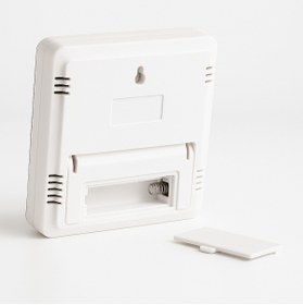 Resim ARGEROBO Dijital Oda Termometresi Higrometre Sıcaklık ve Nem Ölçer LCD Ekranlı Masa Saati ve Alarm 