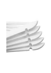 Resim Faravis Atelier Beyaz Meşe Ahşap Lüks Askı Kıyafet Elbise Gömlek Ve Pantolon Askısı Amerikan Kanca 10 Adet 