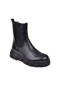 Resim Pullman Hakiki Deri Yanı Lastikli Kadın Bot Kmp-334708 Siyah Siyah 