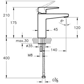 Resim Artema Root Square Yüksek Lavabo Bataryası Bakır A4273126 