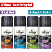 Resim Klima Temizleyici Koku Bombası Klima Koku Giderici Sprey 4'lü Set 