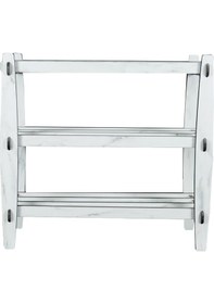 Resim Ahşap Dekoratif Ayakkabılık, Portatif Ayakkabılık, Çok Amaçlı Dek Beyaz 