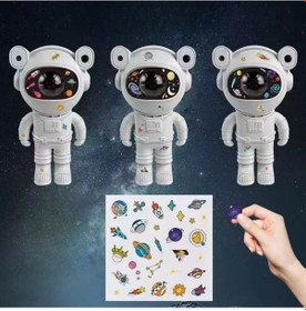 Resim Bucuks Stickerlı ,kumandalı Astronot Model Gece Lambası Renkli 