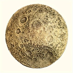 Resim Replika Para 1 adet Ay Parası - Antik Bronz 3D Krater Dokulu Anma Madalyonu, Astronomi Tutkunları için Detaylı Koleksiyonluk Replika, Uzay Severler için Benzersiz Hediye, Dokulu Yüzey 