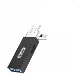 Resim Go Des GD-CT192 USB-A to Type-C ve Type-C to USB-A 4in1 OTG Dönüştürücü Adaptör - Siyah 