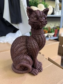 Resim Woven Cat Statue, Handmade Polyester Cat Figurine, Unique Cat Lover Gift, Cat Statue, Woven Cat Sculpture, Cat Lover Home Decor, Cat Decor, Cat Sculpture, Cat Objects - Object-6 