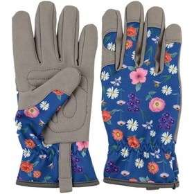 Resim Youmex Bahçe İş Eldiveni, Mikrofiber, Pencere Korumalı, Dayanıklı, Nefes Alıcı, Ergonomik, Çiçek Desenli, Mavi L 18032 