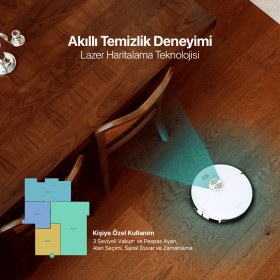 Resim Ttec Robi Pro Laserıq Teknolojili Akıllı Robot Süpürge ve Paspas 