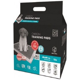 Resim M-Pets 10164713 Karbonlu Yavru Köpek Çiş Pedi 15'li 60 x 60 CM 