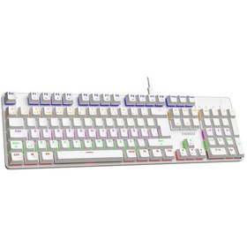 Resim Everest Kb-mk1 Lumos Beyaz Usb Rainbow Aydınlatmalı Blue Switch Full Anti-ghosting Mekanik Gaming Oyuncu Klavye 