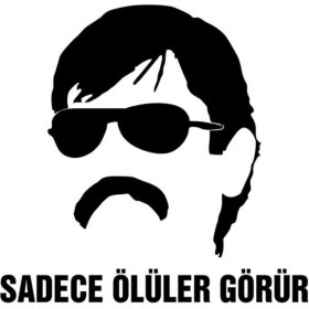 Resim Sadece Ölüler Görür Oto Motor Laptop Duvar Folyo Sticker 60 x 54 cm 