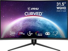 Resim MSI G32CQ5P 31.5 CURVED 1500R VA 2560X1440 (WQHD) 16:9 170HZ 1MS ADAPTIVE SYNC GAMING MONITOR 