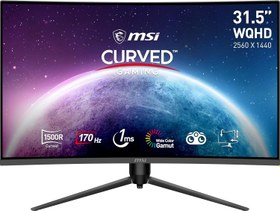 Resim MSI G32CQ5P 31.5 CURVED 1500R VA 2560X1440 (WQHD) 16:9 170HZ 1MS ADAPTIVE SYNC GAMING MONITOR 