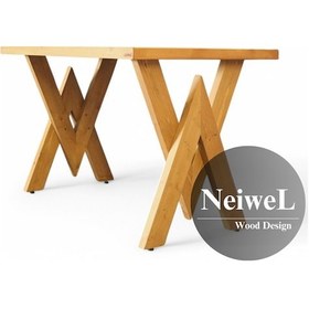 Resim Neiwel Linna Doğal Ahşap Toplantı Masası x 100 x 260 Açık Ceviz 