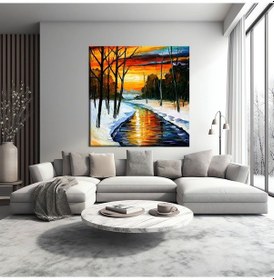 Resim Sonbahar Refleksi Kanvas Tablo 