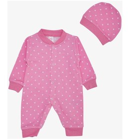 Resim Breeze Kız Bebek Tulum Puantiye Desenli 0-6 Ay, Pembe-pembe Pembe 