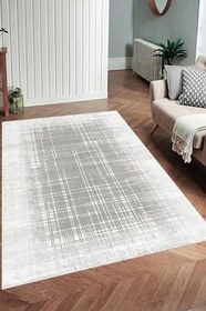 Resim Rovigo Dijital Baskı Yıkanabilir Kaymaz Taban Salon Halısı Ve Yolluk RV042-FNL306, Krem Rengi, 180 x 250 