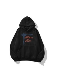 Resim Kadın More Spaghetti Sweatshirt Beyaz Siyah 