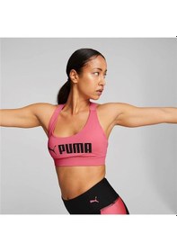 Resim Puma Kadın Mid Impact Puma Fit Bra Spor Sütyeni Pembe 