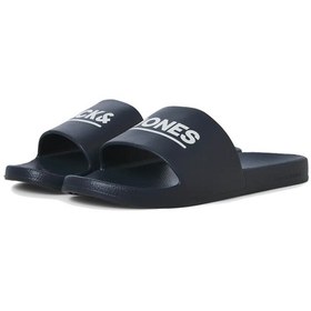 Resim Jack & Jones Erkek Jfwollıe Yazı Detaylı Terlik 12236477 Antrasit Antrasit 