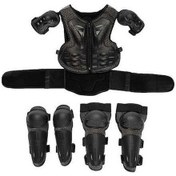 Resim Jokmae Çocuk Motosiklet Koruma Takımı - Diz, Dirsek, Göğüs, Sırt Siyah Diğer 