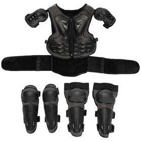Resim Jokmae Çocuk Motosiklet Koruma Takımı - Diz, Dirsek, Göğüs, Sırt Siyah Diğer 
