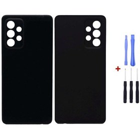 Resim Samsung A52 5g Siyah Uyumlu Arka Cam Kapak Pil Kapağı Tamir Set B7000 Set Siyah 