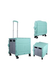 Resim Ayt Sunup Sn-26968 Katlanabilir Market Pazar Kamp Tekerlekli Alışveriş Arabası 60 Kg Kapasiteli Çanta 