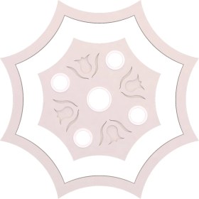Resim Motifpiyer Tavan Spot Göbegi-Motifli-Sekizgen-İçegri-77-86cm-Dış-Çitali 