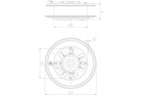 Resim Bahçıvan 20 cm BB 200 1250 D/D 220 230 Volt Monofaze Aksiyel Kapaksız Baca Pencere Aspiratörü Fanı 