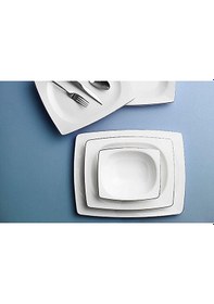 Resim Porland Riva Platin 57 Parça 12 Kişilik Yemek Takımı 