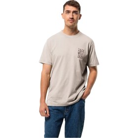 Resim Jack Wolfskin Erkek Tişört Jack Tent T Krem 