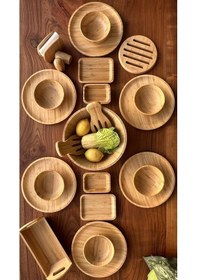 Resim Bambum İkon 24 Parça Bambu Yemek Takımı 