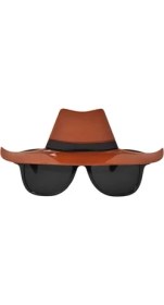 Resim MCM Group Dedektif Parti Gözlüğü - Kovboy Şerif Parti Gözlüğü 