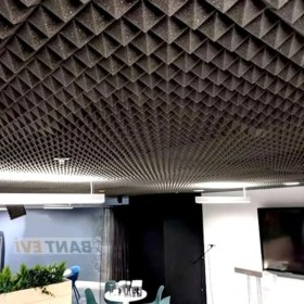 Resim Aesco Bant Evi Akustik Piramit Sünger 100X100CM Yapışkansız Ses Yalıtım Süngeri 40MM 